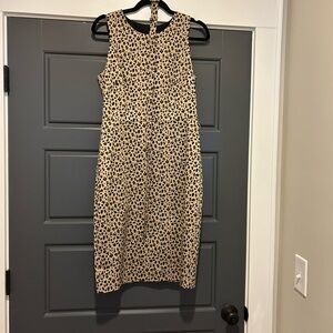 J. Crew Animal Print Midi Dress Sz 4